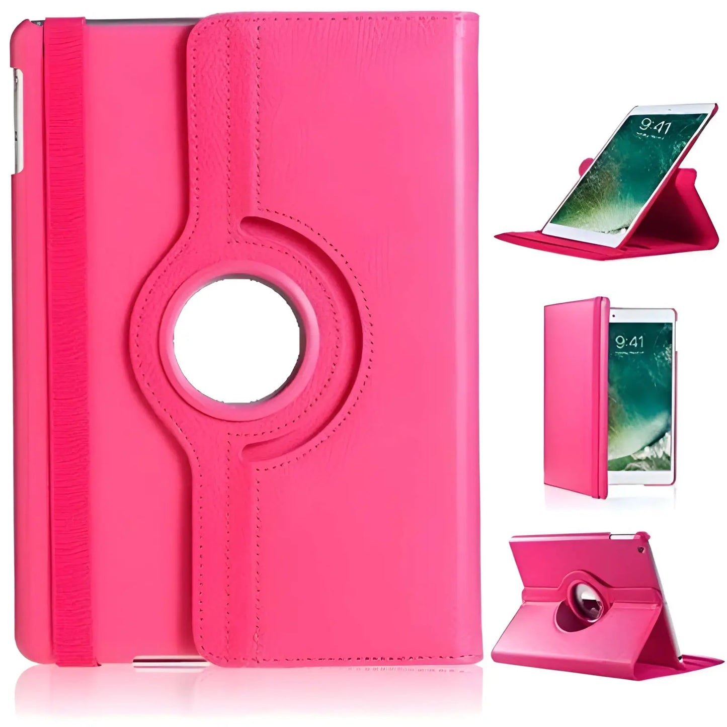 Apple iPad 360° Rotating Protective Case with Built-In Stand – Leather-Style Cover