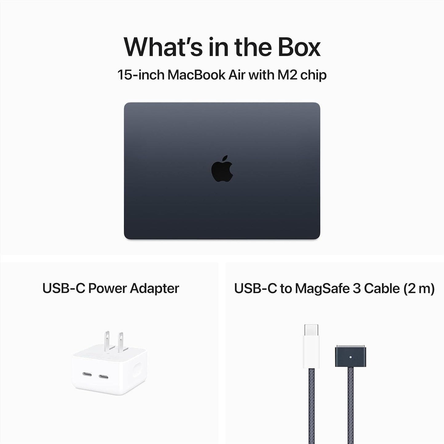 Apple New MacBook Air 15" Apple M2 / 8GB / 256GB Apple MacBook Air 15.3" 2023 w/ Touch ID Midnight- M2 Chip/8C CPU/10C GPU/256GB SSD