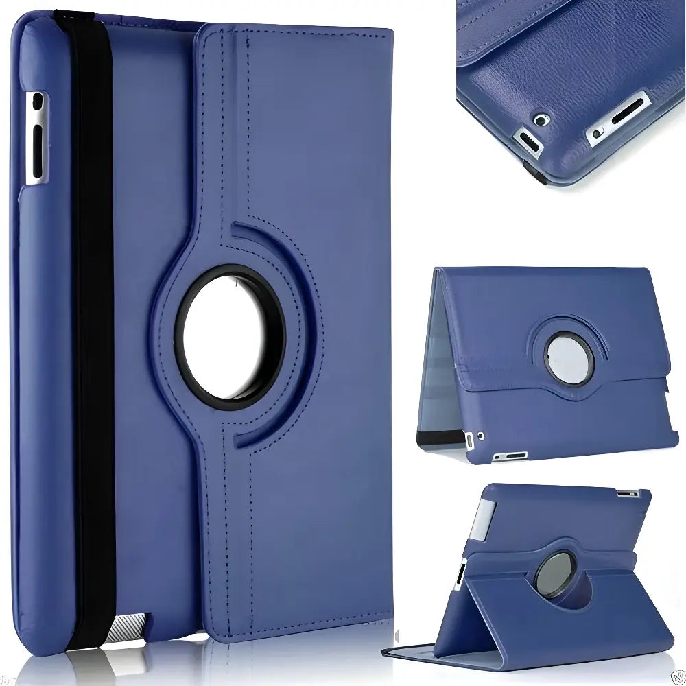 Apple iPad 360° Rotating Protective Case with Built-In Stand – Leather-Style Cover