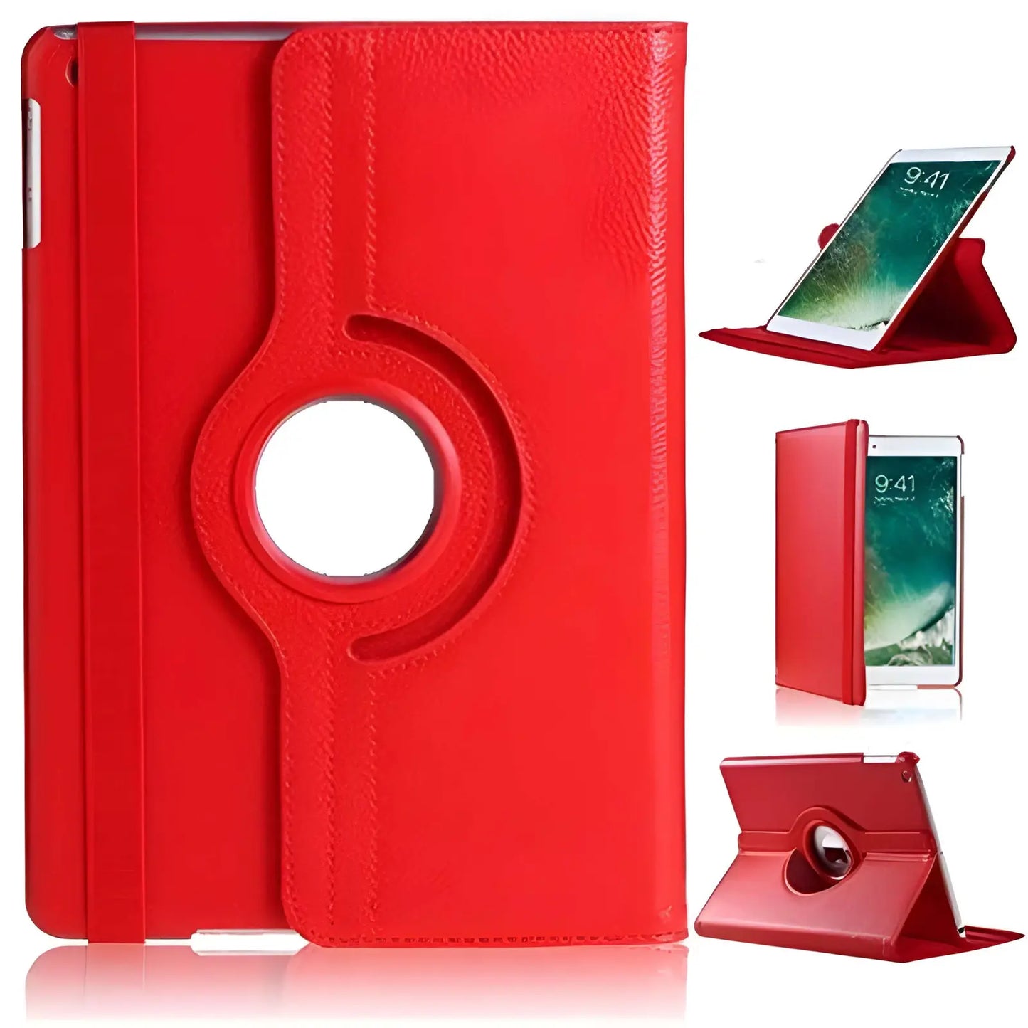 Apple iPad 360° Rotating Protective Case with Built-In Stand – Leather-Style Cover