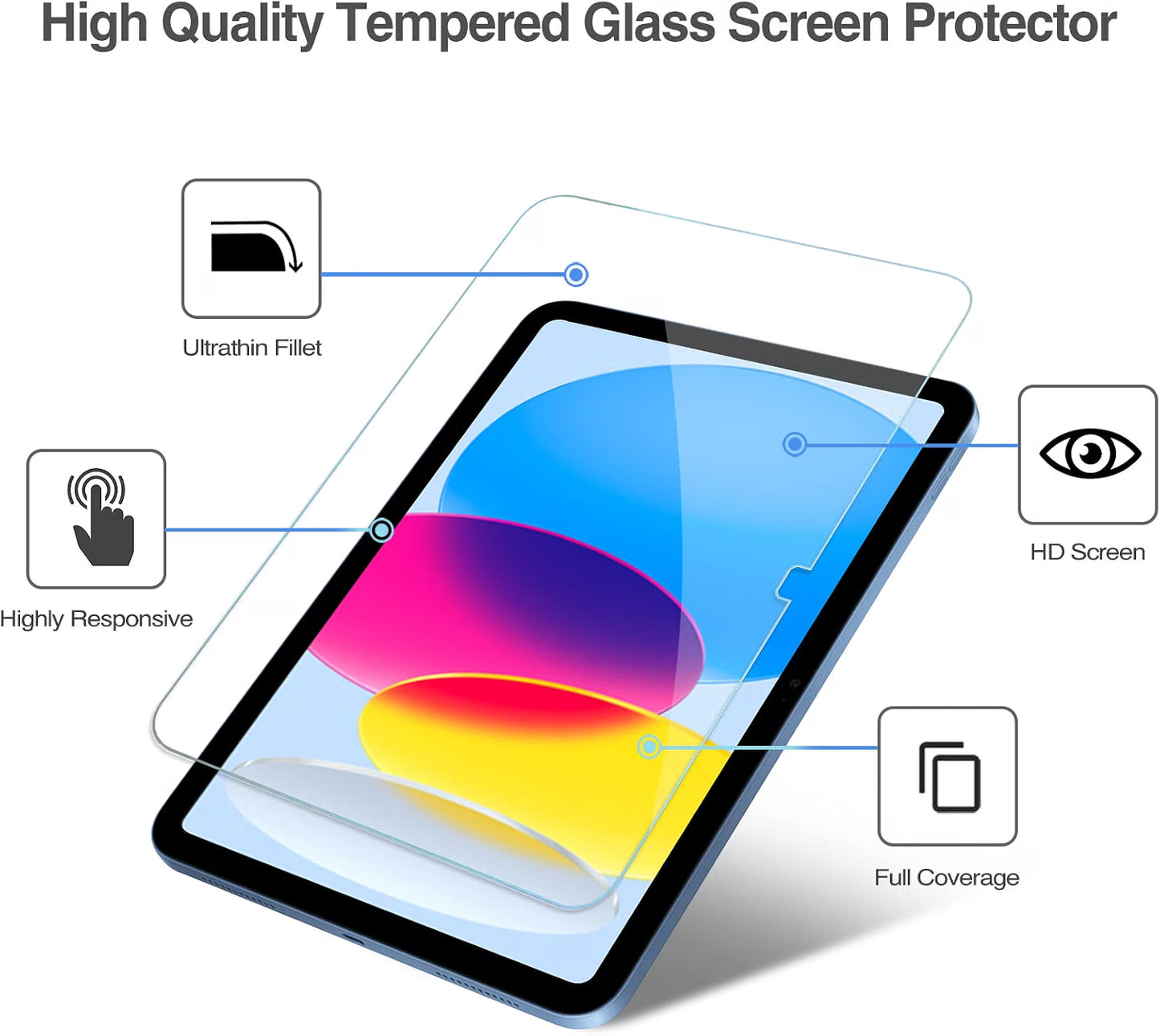 Apple iPad Screen Protector – Tempered Glass for All iPad Models