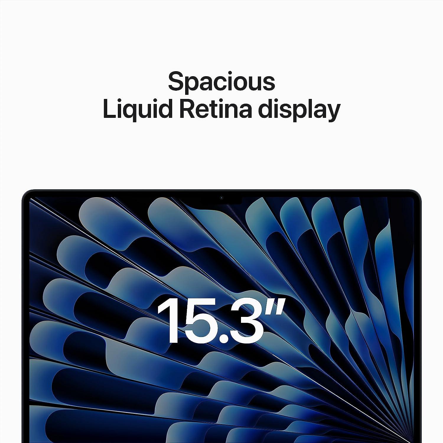 Apple New MacBook Air 15" Apple M2 / 8GB / 256GB Apple MacBook Air 15.3" 2023 w/ Touch ID Midnight- M2 Chip/8C CPU/10C GPU/256GB SSD